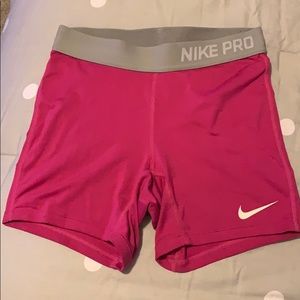 Pink nike pro DRI-FIT spandex